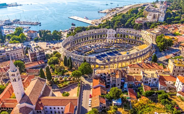 The Roman Amphitheatre in Pula