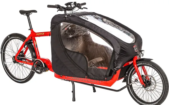 E-cargo bike with 2 child seats