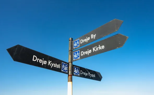 Signpost Drejø Island