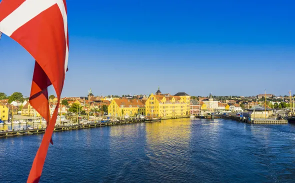 Svendborg, danish flag, harbour