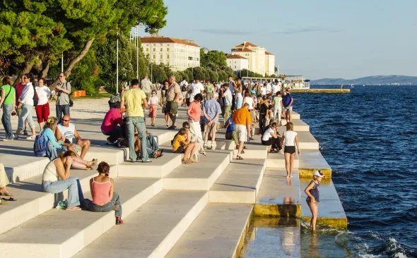 The promenade in Zadar