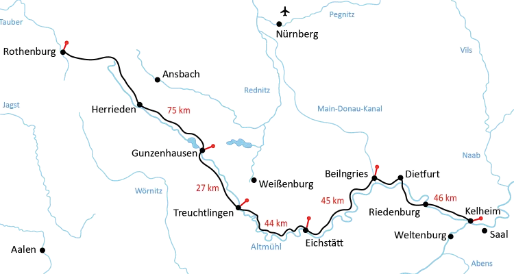 Altmühl Cycle Route