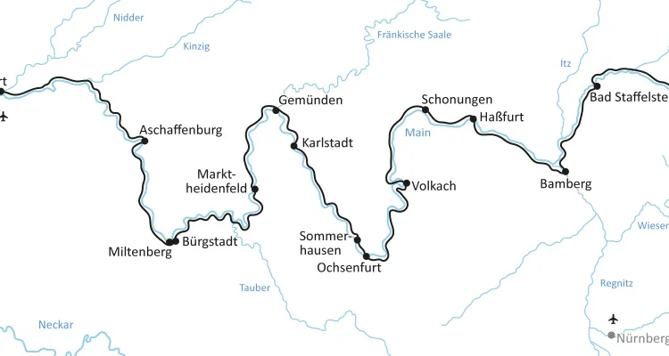 The Main Valley Cycle Route from Bayreuth to Mainz