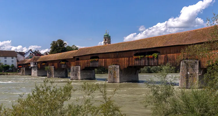 Cycling holidays Black forest, Wooden bridge in Bad Säckingen