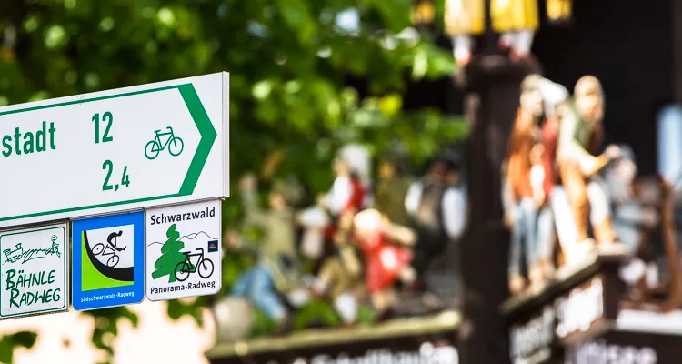 Cycling holidays Black forest,Cycle route signpost