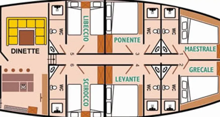 Deriya Deniz, deck plan