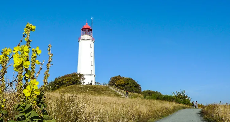 Family cycling holidays at the Baltic Sea, Lighthouse Dornbusch on Hiddensee