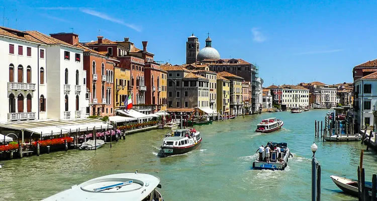 Boating on the canals of Venice