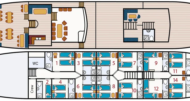 Leafde fan Fryslân, deck plan