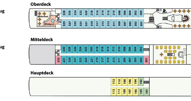 MS Carissima, Deck plan