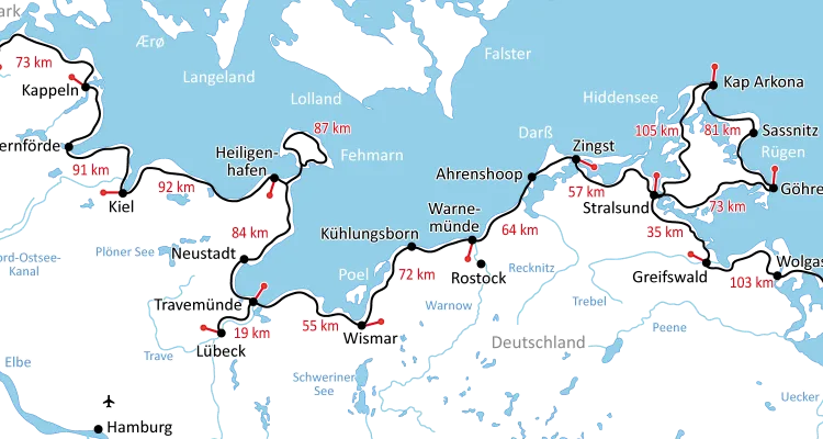 Map Baltic Sea Cycle Route