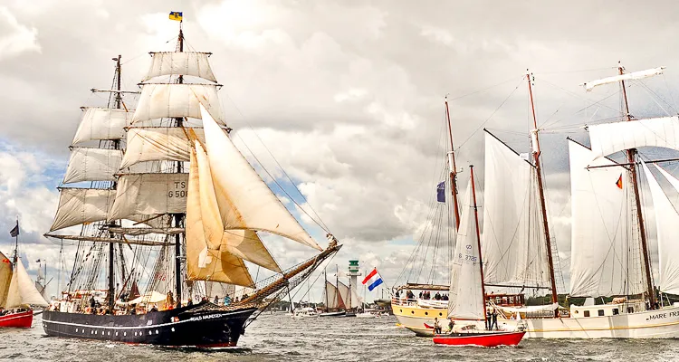 Bike Boat Baltic Sea, Windjammer Parade at Kiel Week