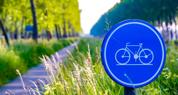Cycle path in Belgium