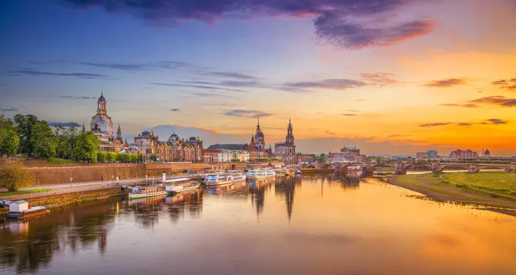 Dresden bei Dämmerung