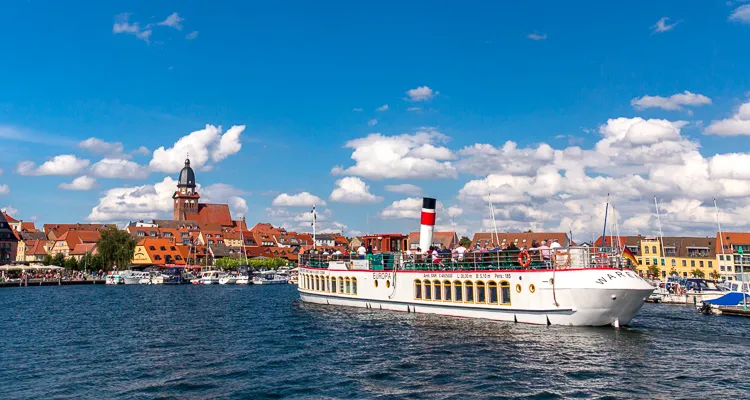 The habour of Waren at the Müritz