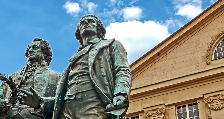 Goethe and Schiller monument in Weimar