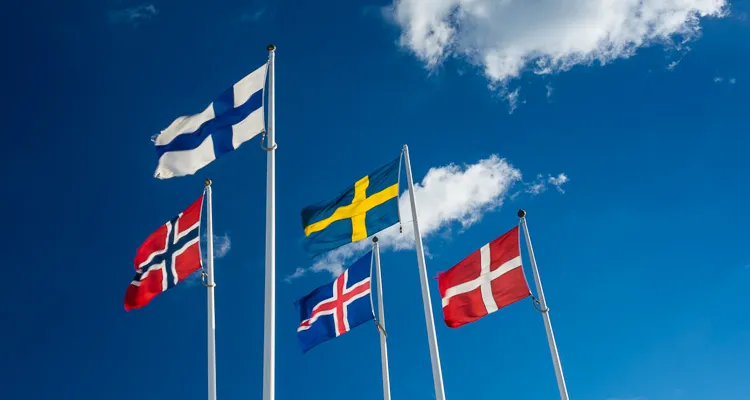 Cycling holidays in Scandinavia - flags