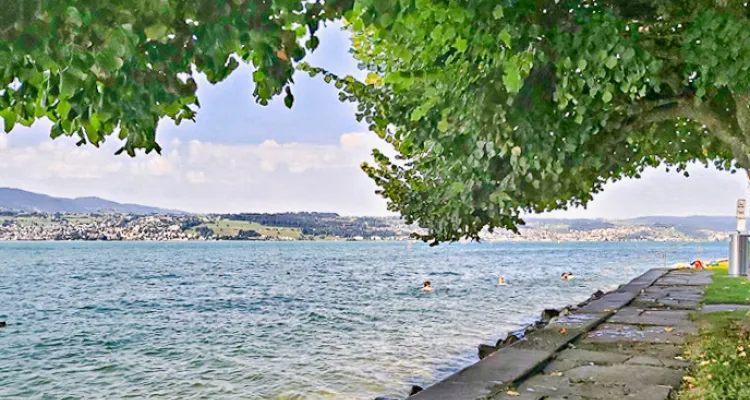 Lake Zurich, landscape, bathing