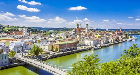 Panorama, Altstadt Passau, Inn