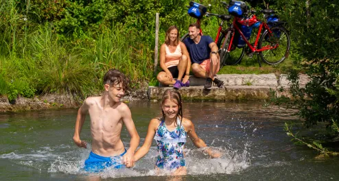 Family Cycling at Lake Constance